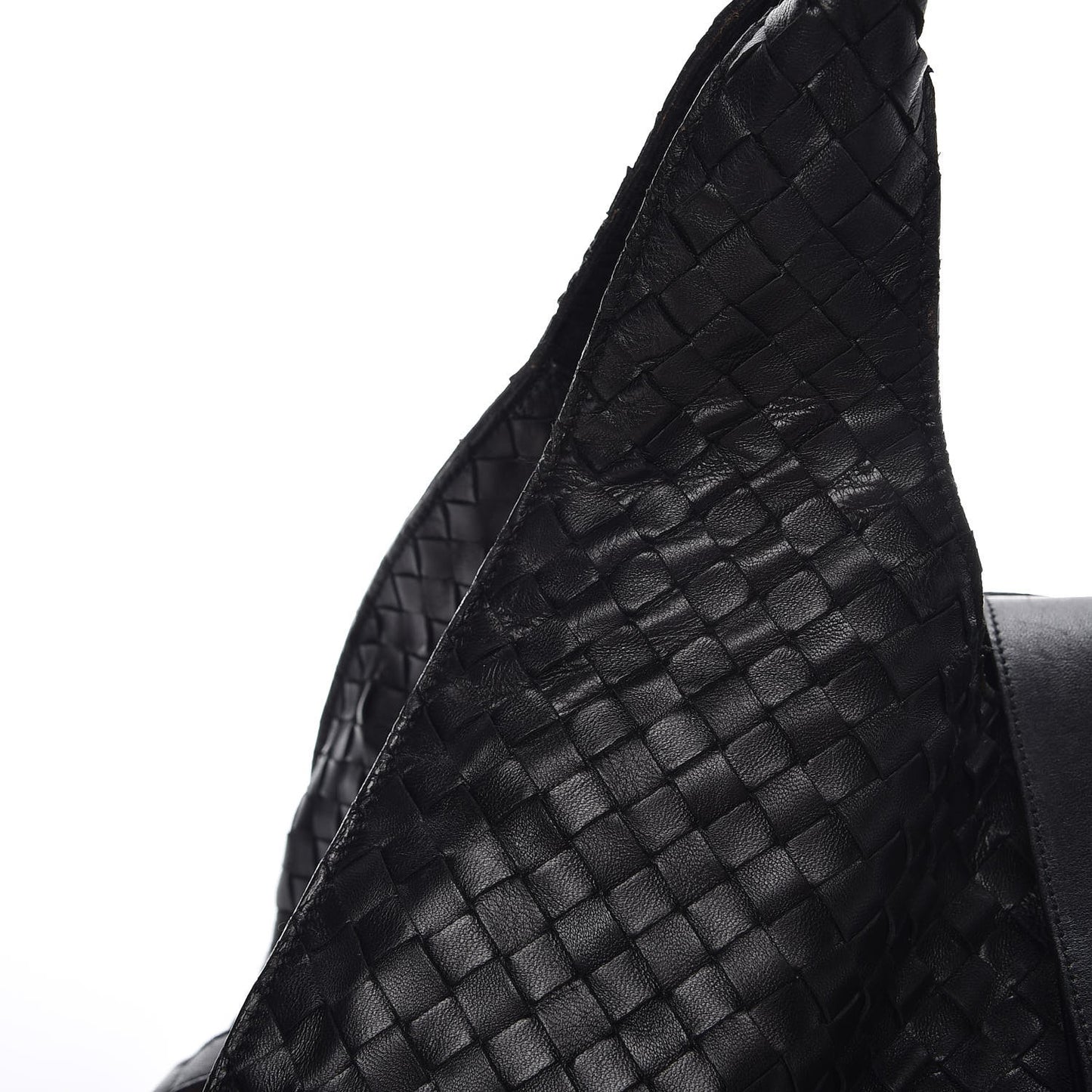 Nappa Intrecciato Shoulder Bag Black