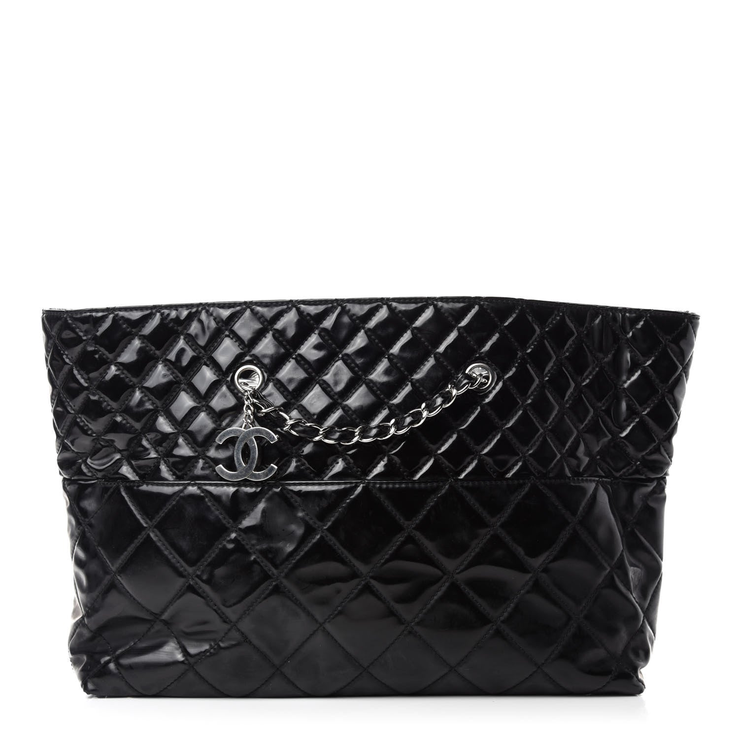 Chanel Vinyl Quilted Large In The Business Tote Black 1 of 11