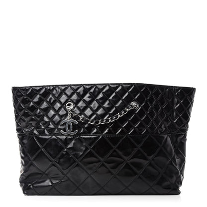 Chanel Vinyl Quilted Large In The Business Tote Black 1 of 11