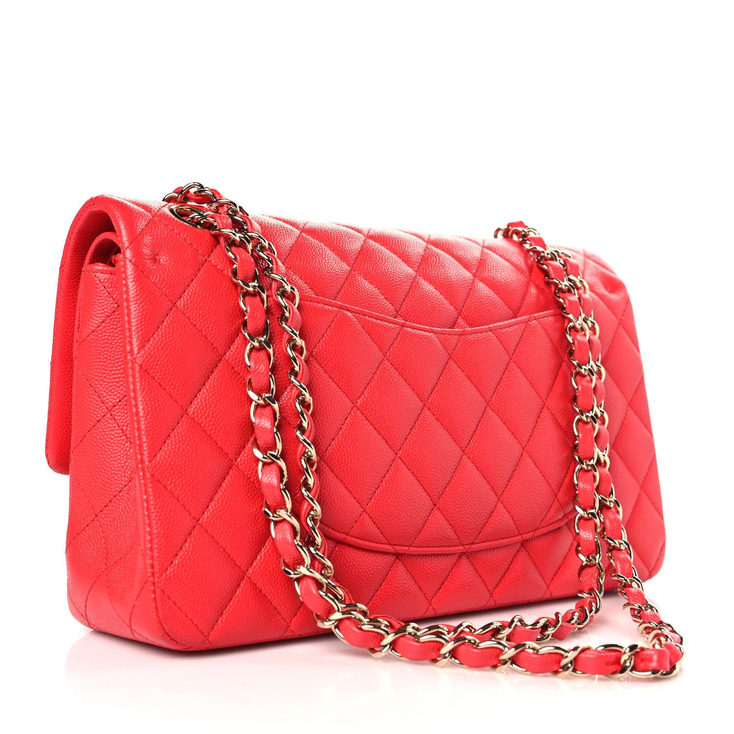 Chanel Caviar Quilted Medium Double Flap Red 3 of 9
