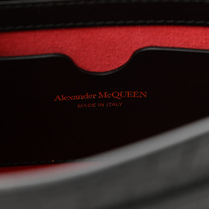 Alexander McQueen Calfskin Crocodile Embossed The Story Shoulder Bag Black 6 of 9