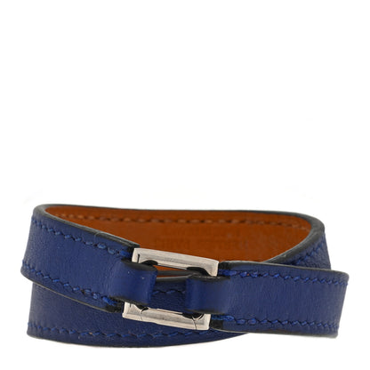 Hermes Swift Rivale Double Tour Bracelet T2 Bleu Saphir 2 of 4