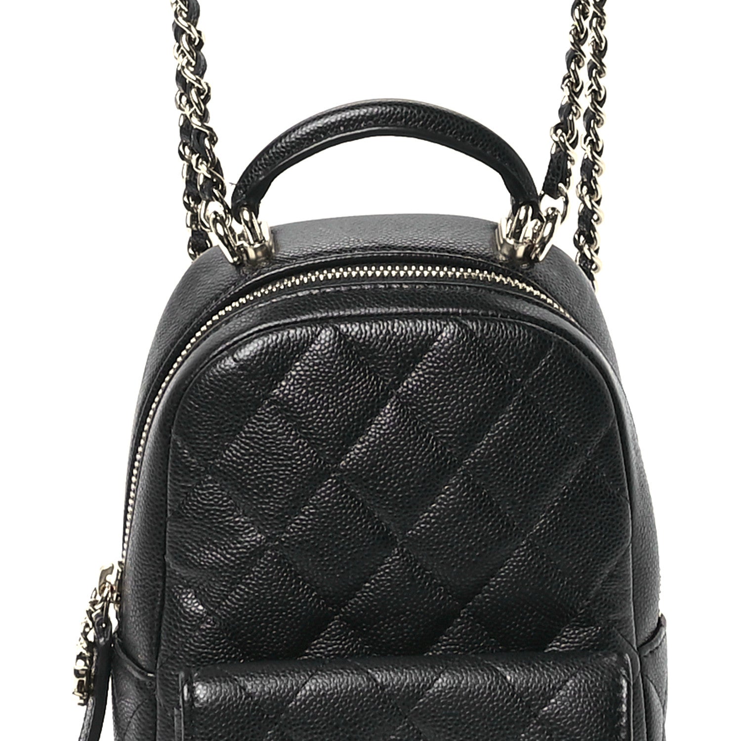 Chanel Caviar Quilted CC Mini Classic Backpack Black 8 of 10