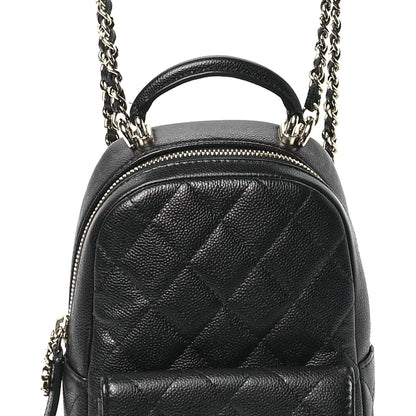 Chanel Caviar Quilted CC Mini Classic Backpack Black 8 of 10