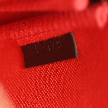Louis Vuitton Damier Ebene 2019 Christmas Animation Mini Pochette Accessories Red 7 of 10