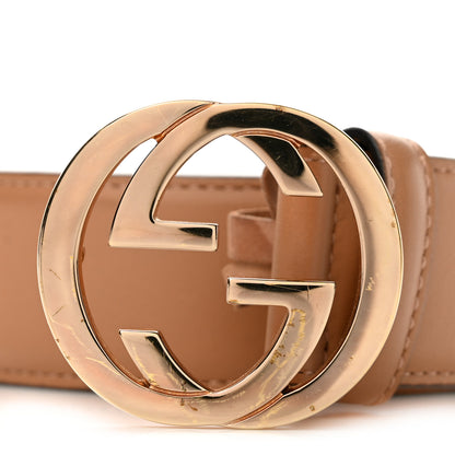 Gucci Calfskin Interlocking G 37mm Belt 75 30 Camelia 7 of 7