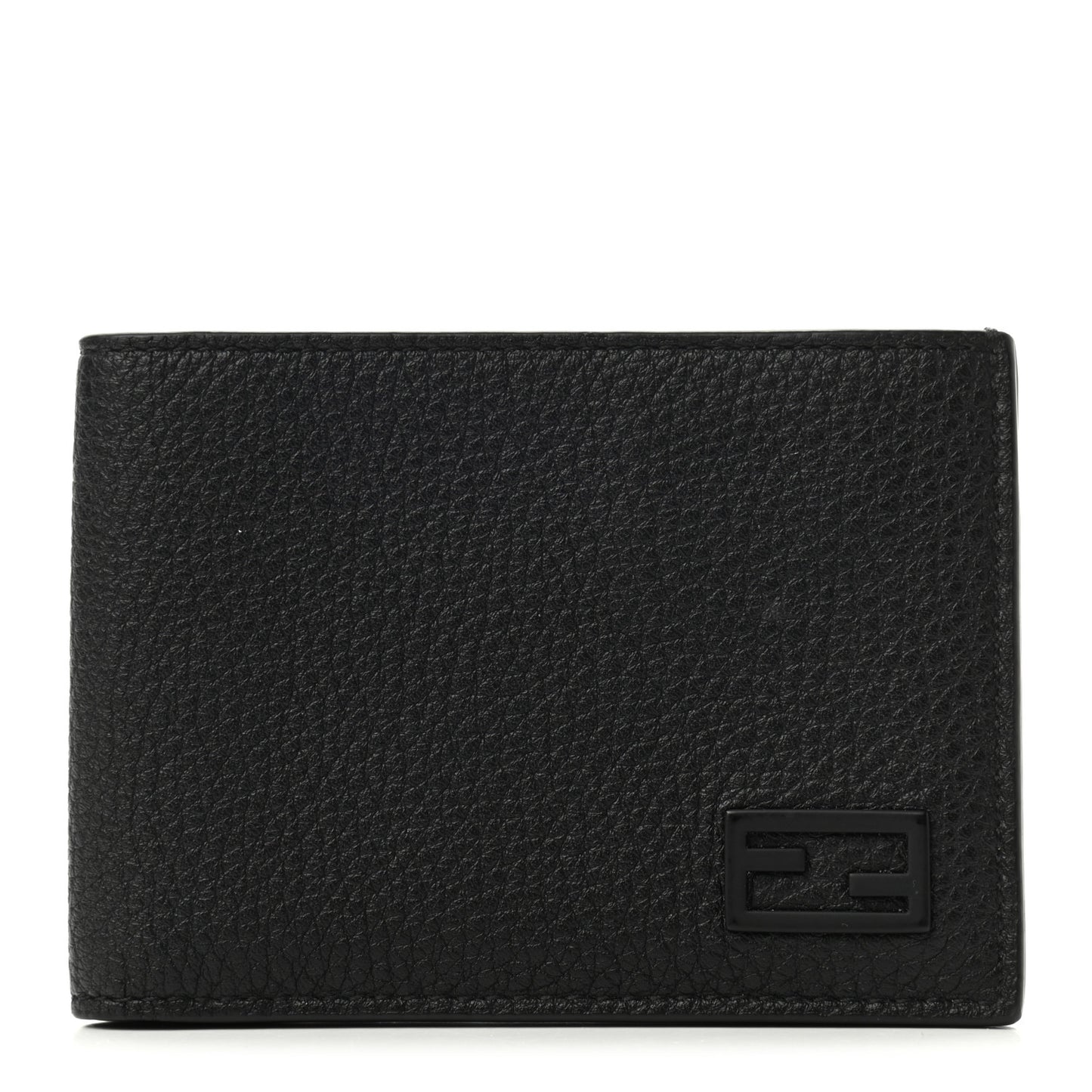 Cuoio Romano Monochrome Bi-Fold Wallet Black