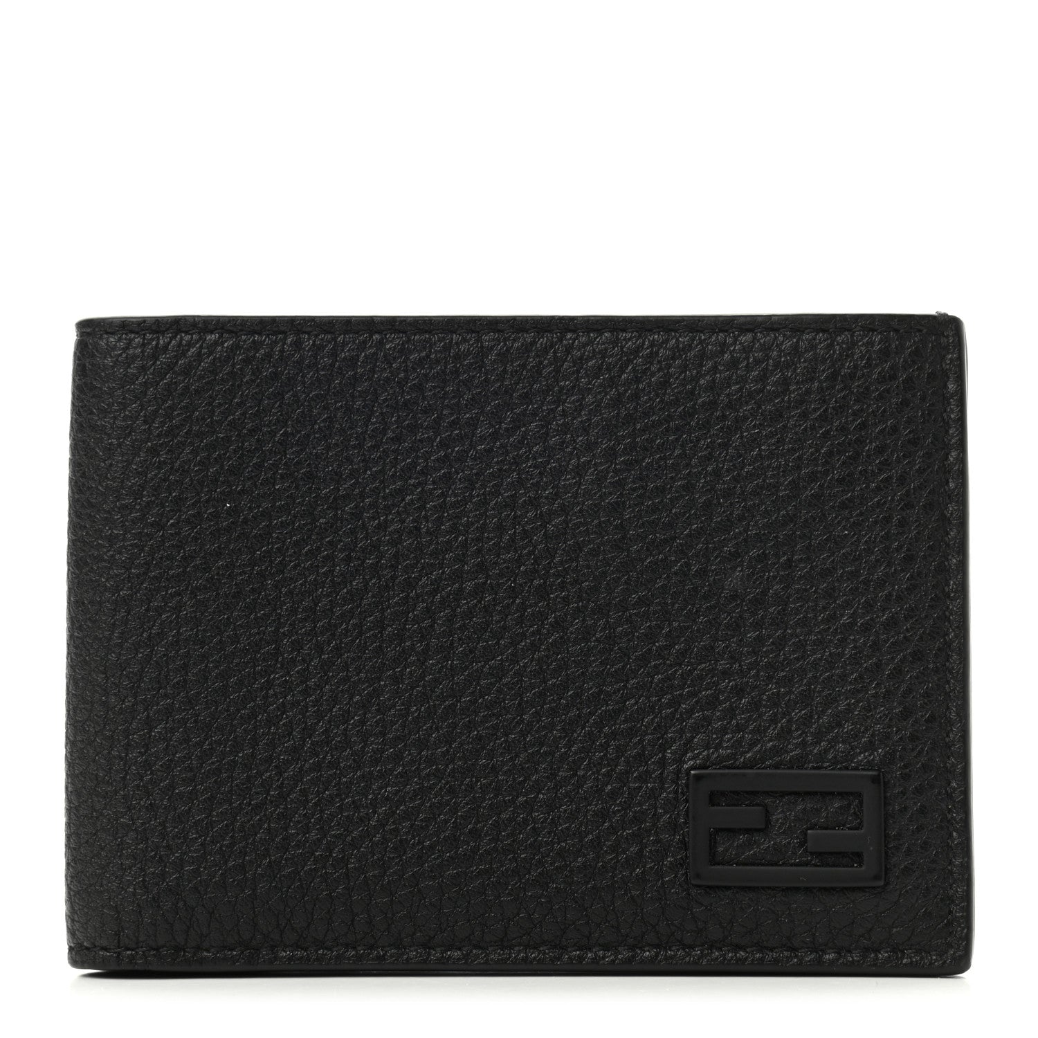 Fendi Cuoio Romano Monochrome Bi-Fold Wallet Black 1 of 7