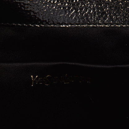 Saint Laurent Textured Patent Monogram Large Belle De Jour Clutch Black 6 of 7