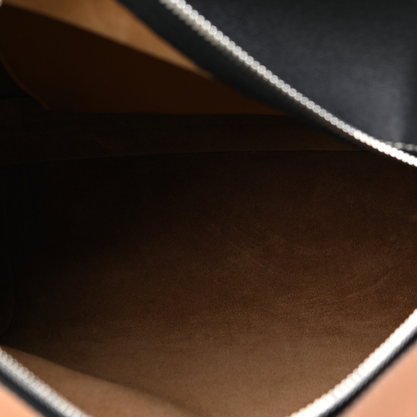 Calfskin Cube Two Tone Top Handle Bag Tan Black