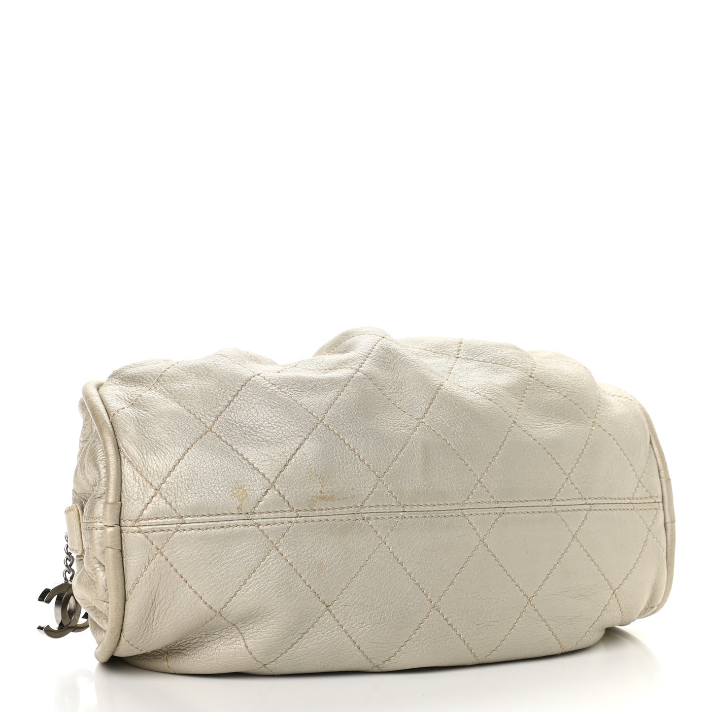 Metallic Deerskin Stitched Bowler Gold