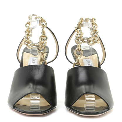 Jimmy Choo Sae 90 Sandals 41 Black Gold 3 of 12