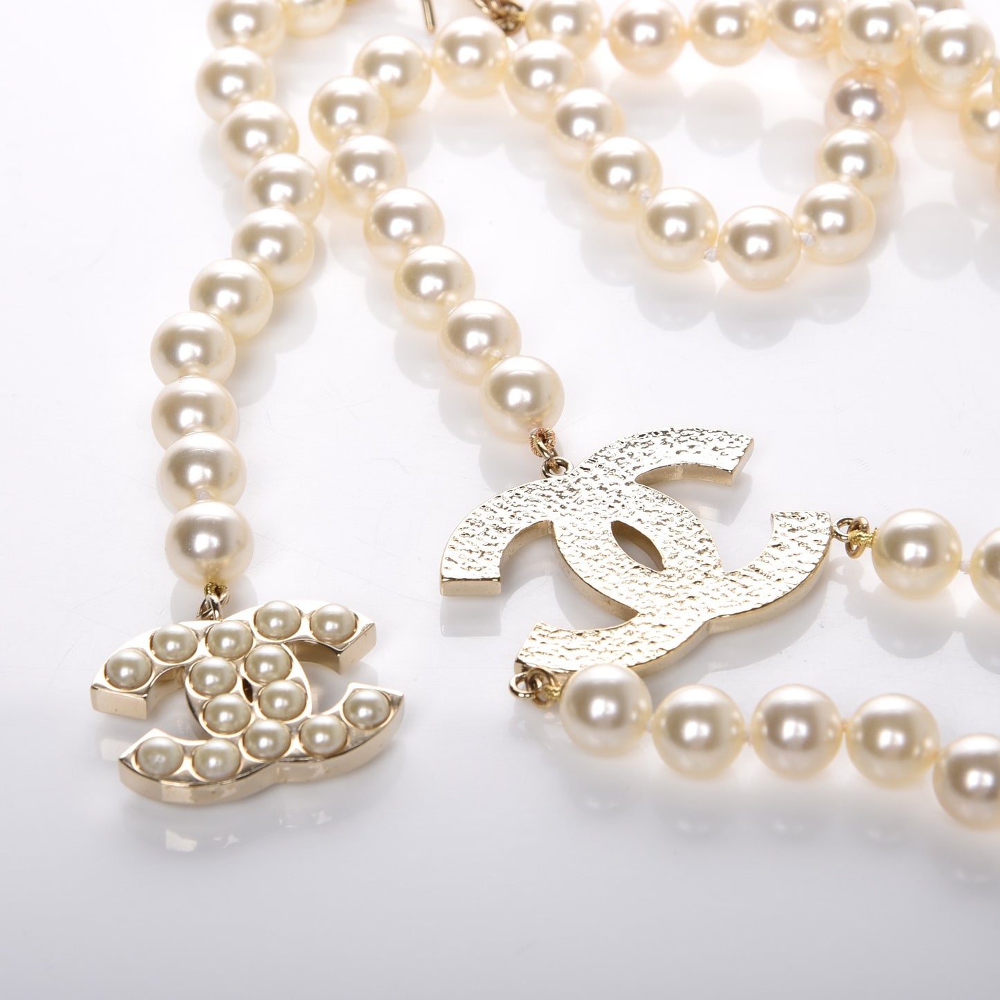 Pearl CC Double Strand Belt Gold