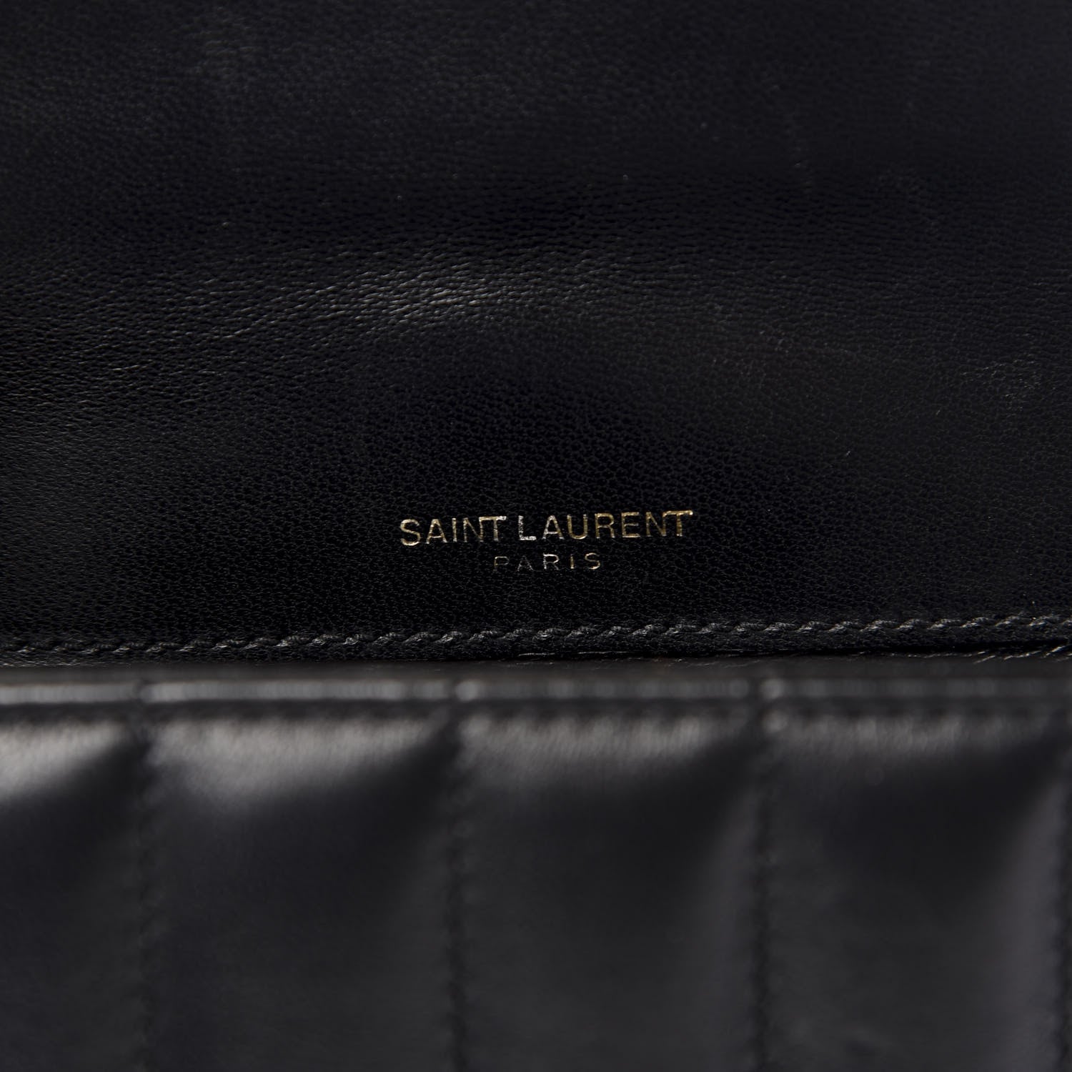 Saint Laurent Lambskin Matelasse Monogram Small Vicky Chain Bag Black 5 of 8