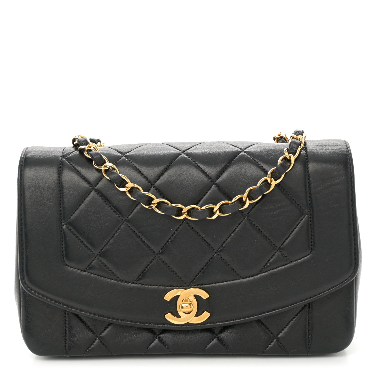 Chanel Lambskin Quilted Small Single Flap Black 1 of 13