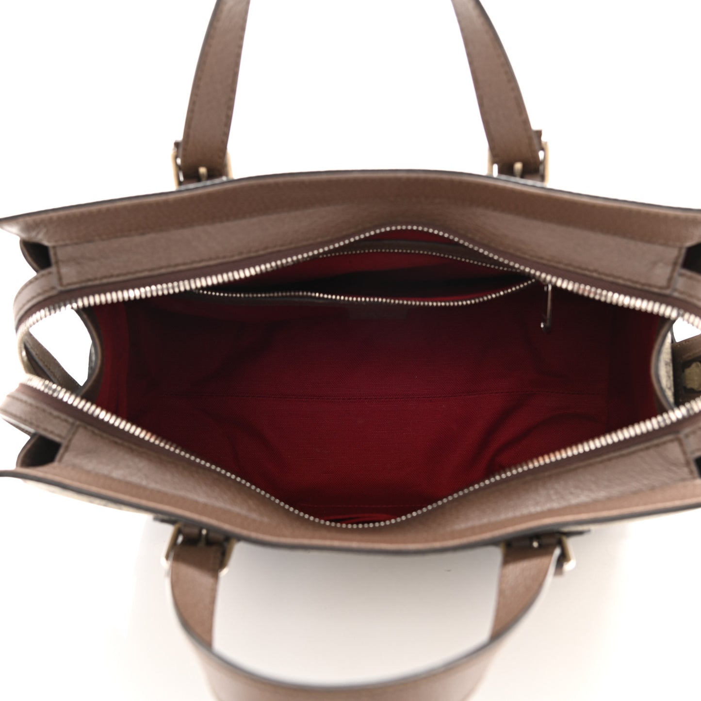 GG Supreme Monogram Textured Dollar Calfskin Small Detail Tote Beige Ebony New Acero