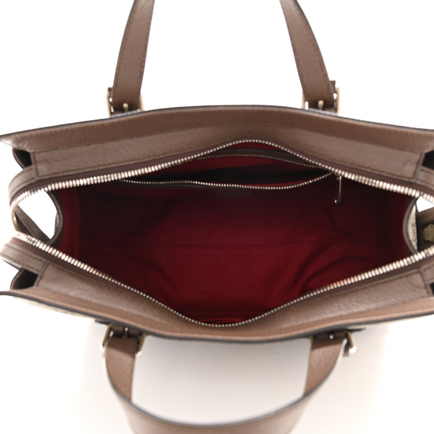 Gucci GG Supreme Monogram Textured Dollar Calfskin Small Detail Tote Beige Ebony New Acero 5 of 8