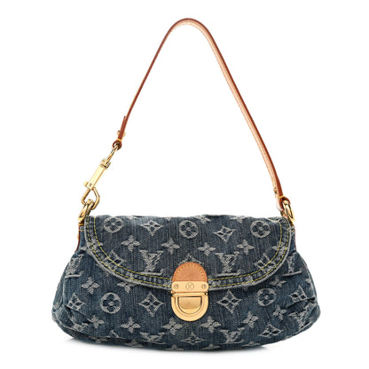 Louis Vuitton Monogram Denim Mini Pleaty Blue 1 of 10