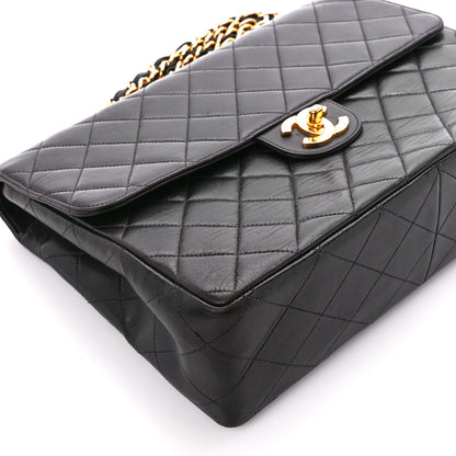 Chanel Lambskin Quilted Jumbo Single Flap Black 10 of 11