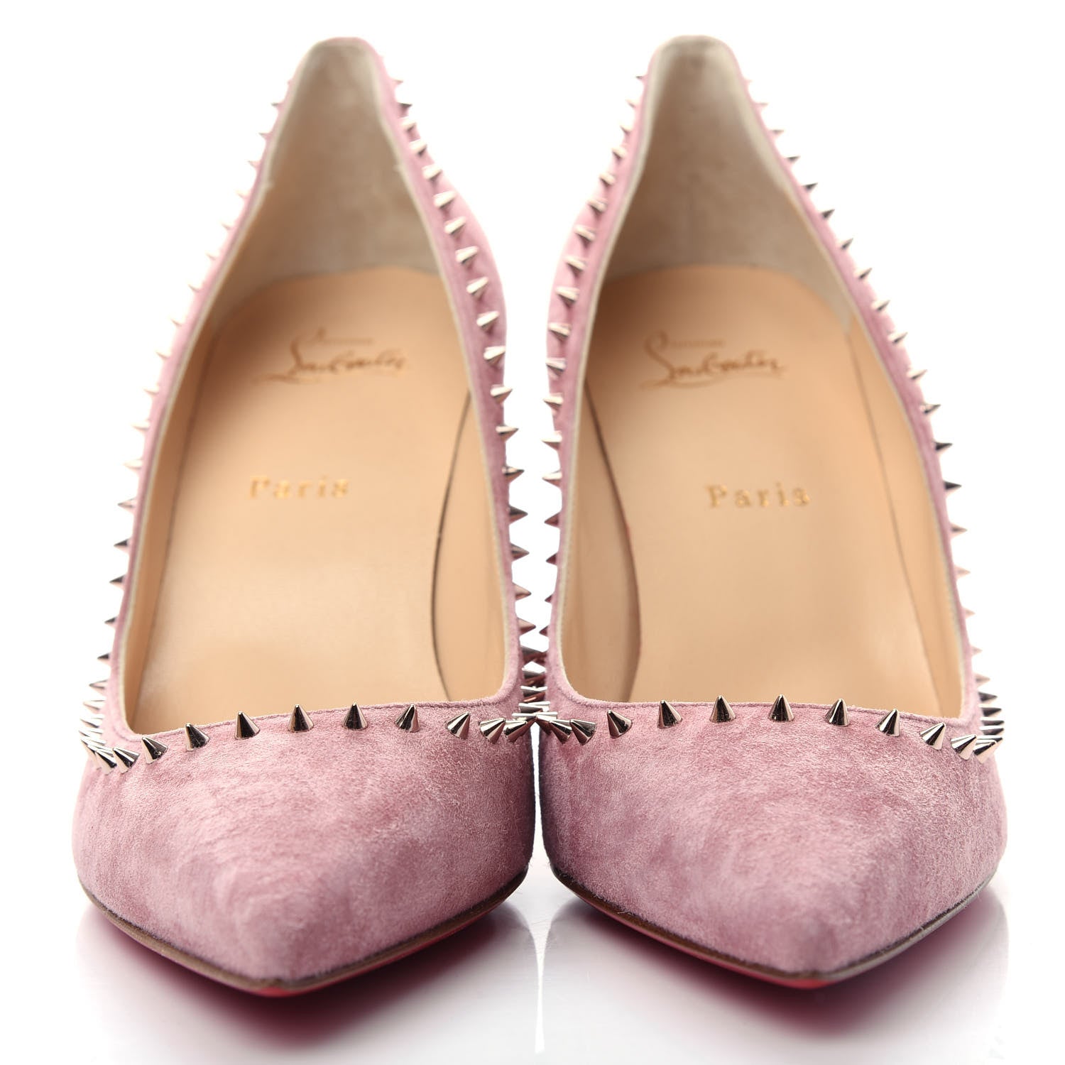 Christian Louboutin Veau Velours Anjalina 85 Pumps 41 Pink Bronze 2 of 10
