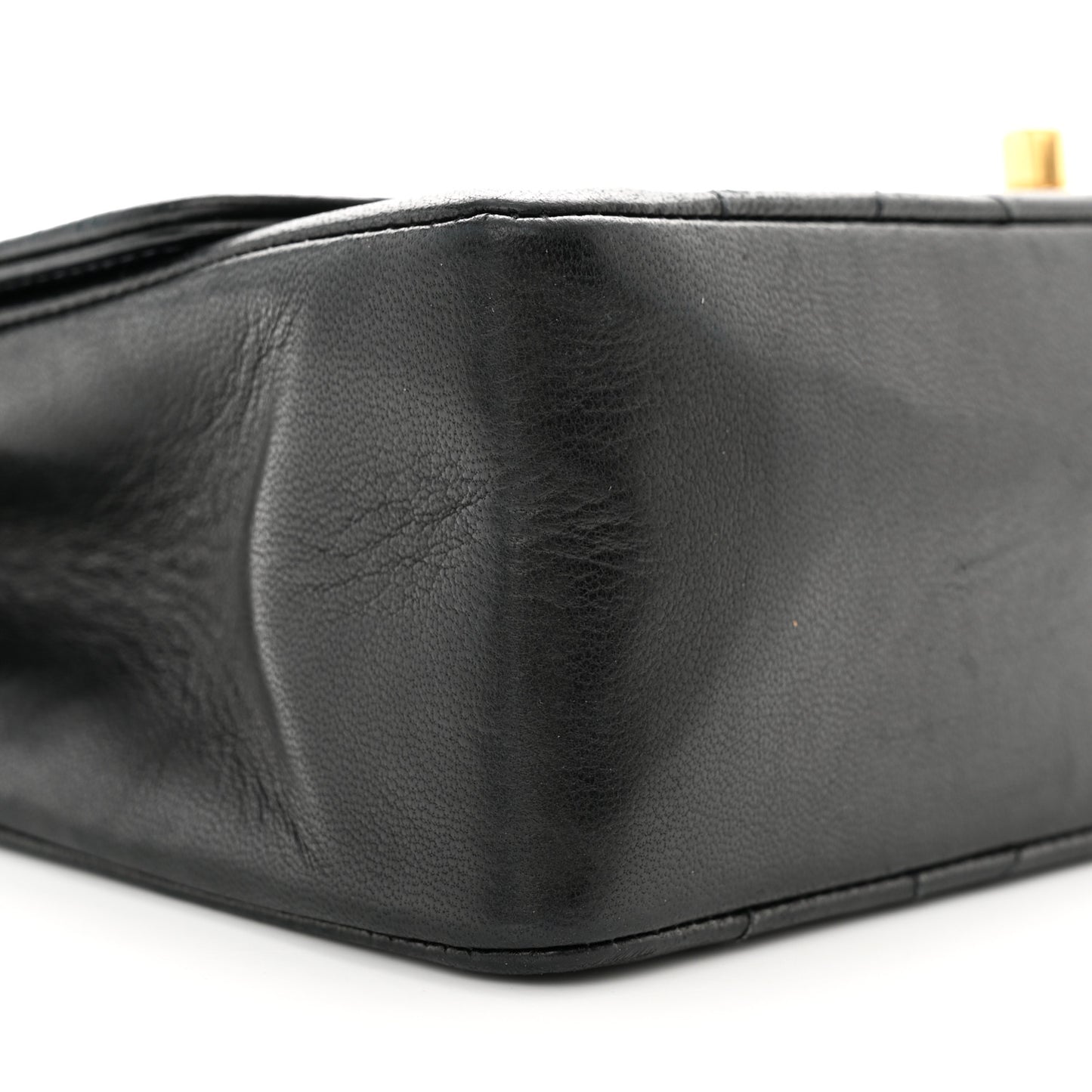 Lambskin Quilted Medium Single Flap Black