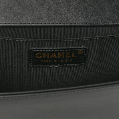 Chanel Calfskin Pearl Medium Chanel Pearls Boy Flap Black 5 of 9