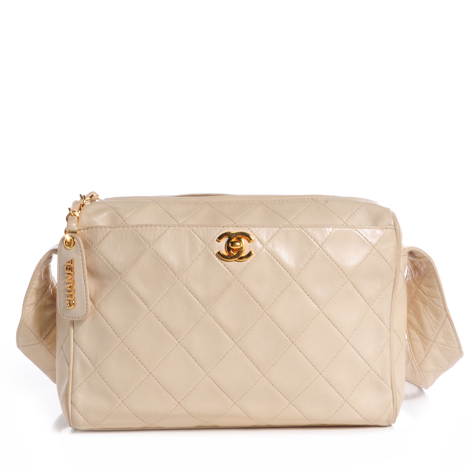 Chanel Lambskin Quilted Camera Case Beige 1 of 8