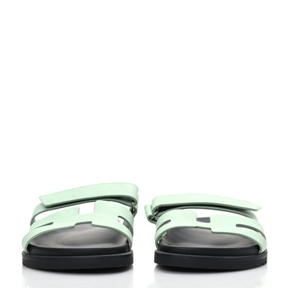 Hermes Epsom Womens Chypre Sandals 40 Vert Jade 2 of 8