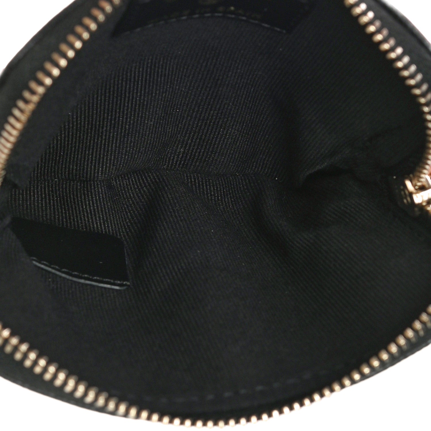 Chanel Caviar Quilted Crystal Zip Card Holder Wallet Black 5 of 11