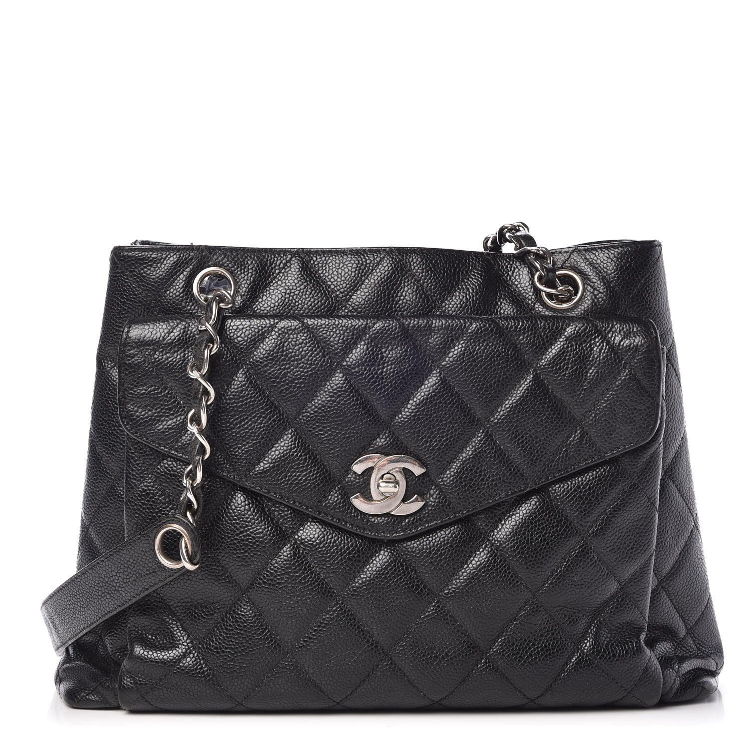 Chanel Caviar Quilted Flap Shoulder Bag Black 1 of 14