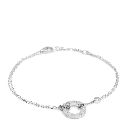 Cartier 18K White Gold Diamond LOVE Bracelet 1 of 6