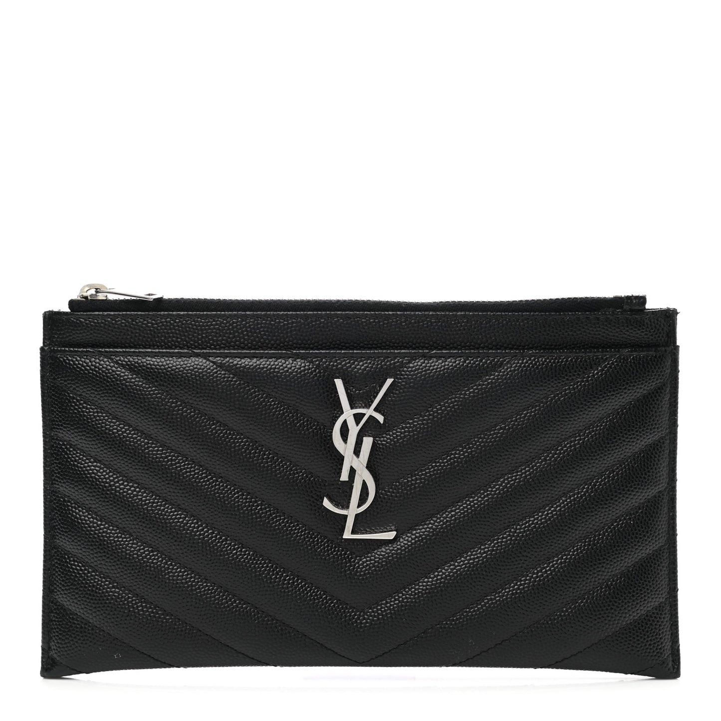 Grain De Poudre Chevron Monogram Bill Pouch Black