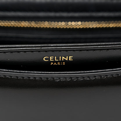 Celine Shiny Calfskin Besace Clea Triomphe Black 6 of 10