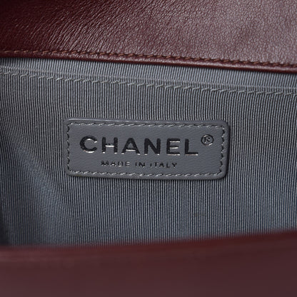 Chanel Lambskin Quilted Medium Boy Flap Burgundy 6 of 12