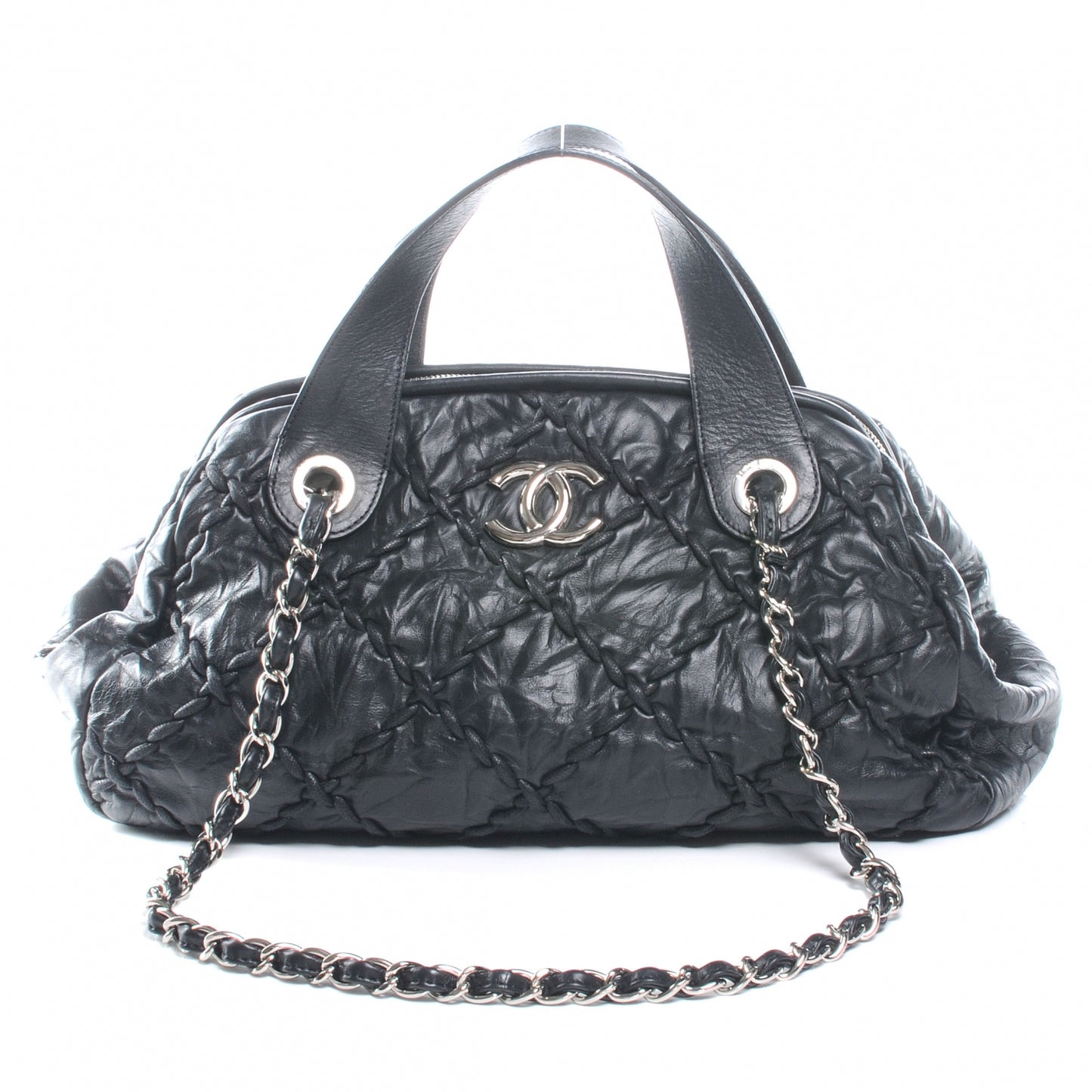 Calfskin Ultra Stitch Bowler Black