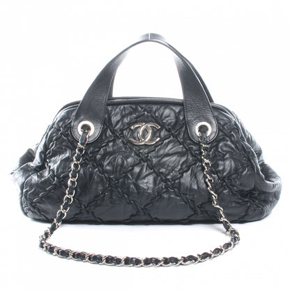 Chanel Calfskin Ultra Stitch Bowler Black 1 of 7