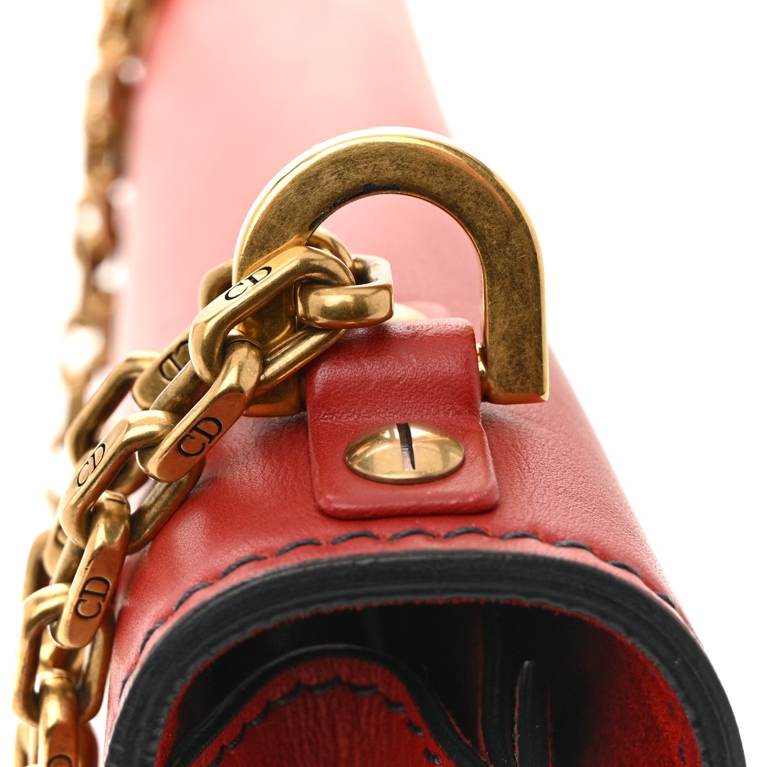 Christian Dior Calfskin J'Adior Chain Flap Bag Red 12 of 15