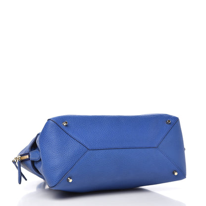 Burberry London Grainy Calfskin Medium Greenwood Bowling Bag Brilliant Blue 4 of 10