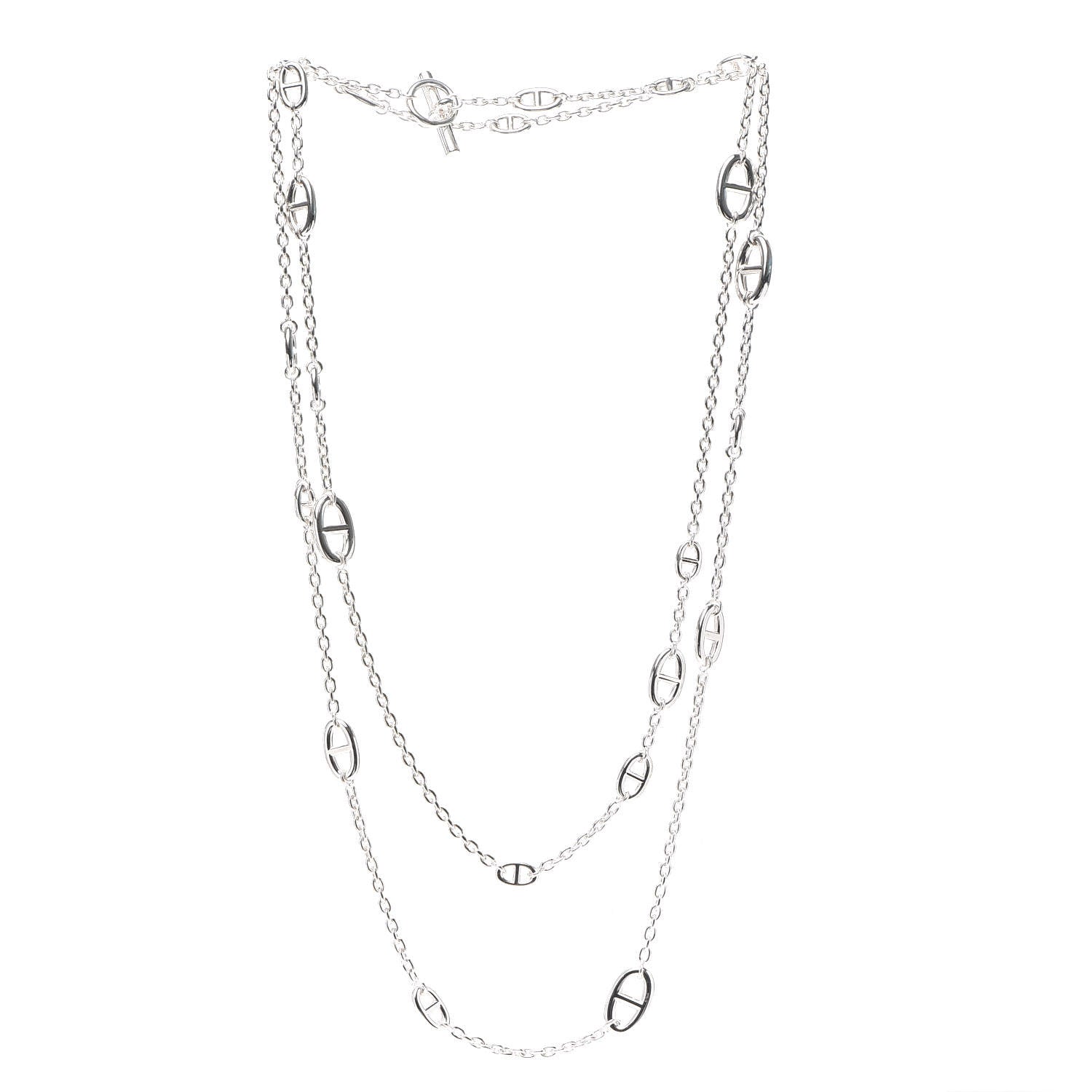 Hermes Sterling Silver Farandole Necklace 160 3 of 4
