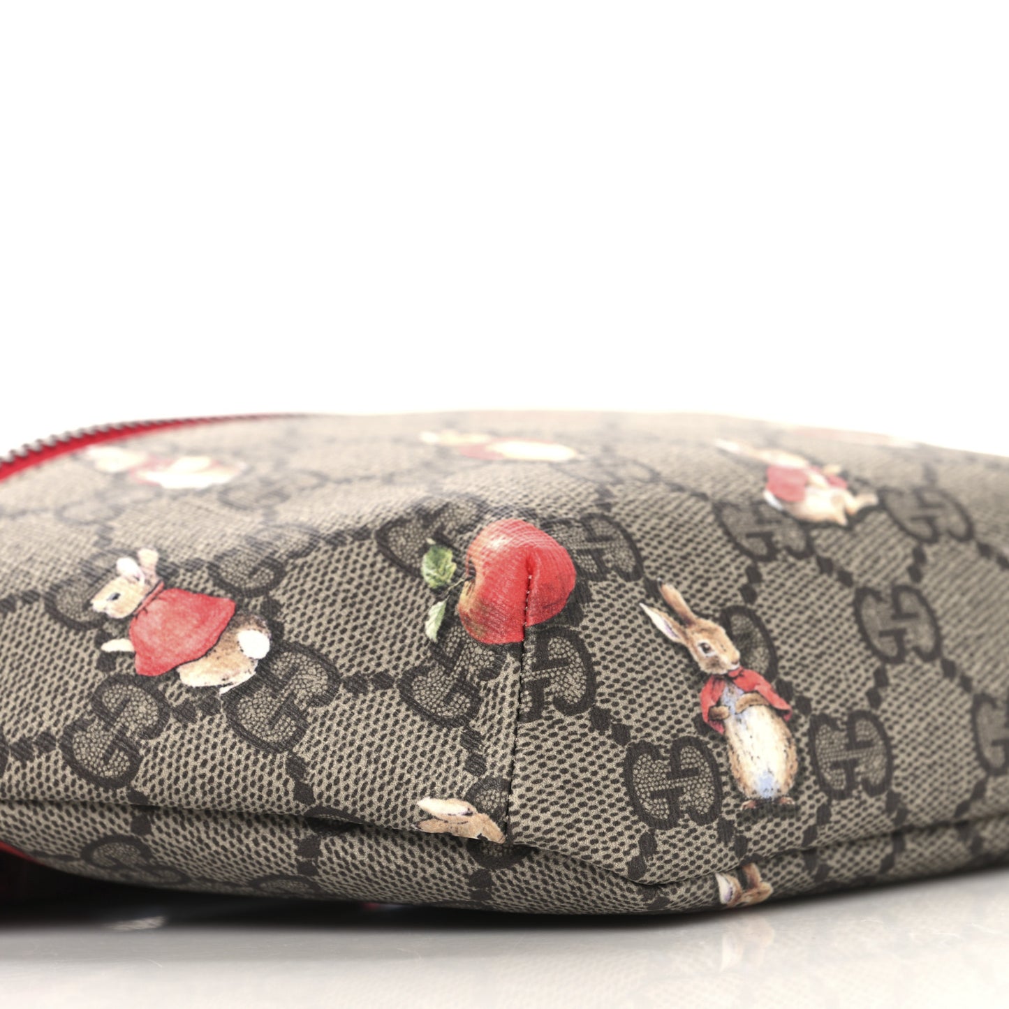 X PETER RABBIT GG Supreme Monogram Rabbit Print Childrens Belt Bag Beige Ebony Red