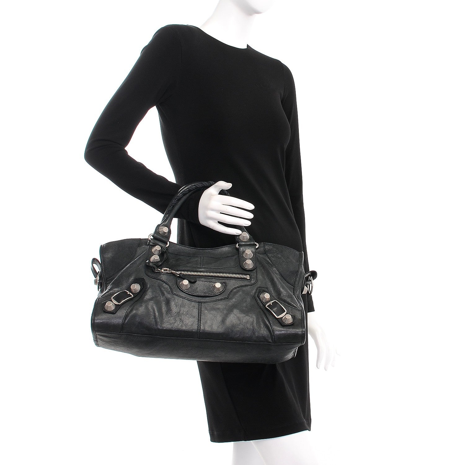 Balenciaga Agneau Giant 21 Silver Hardware Part Time Black 3 of 8