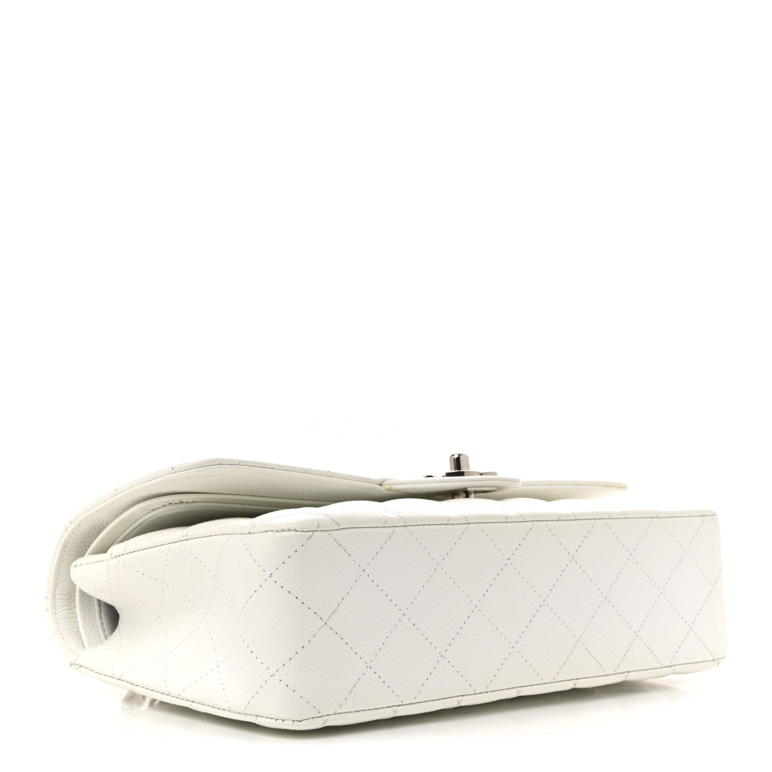 Chanel Caviar Quilted Medium Double Flap White 4 of 15