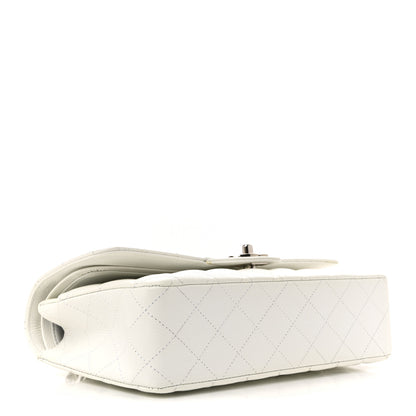 Chanel Caviar Quilted Medium Double Flap White 4 of 15