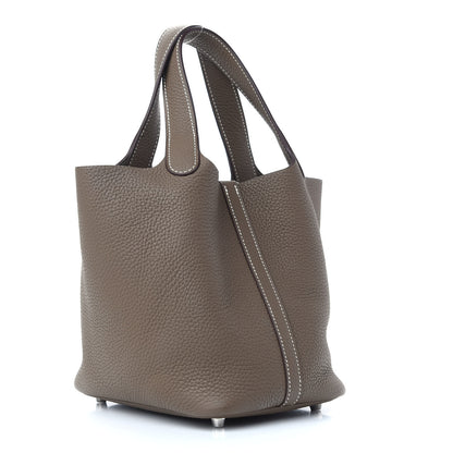 Hermes Taurillon Clemence Picotin Lock 18 PM Etoupe 3 of 10