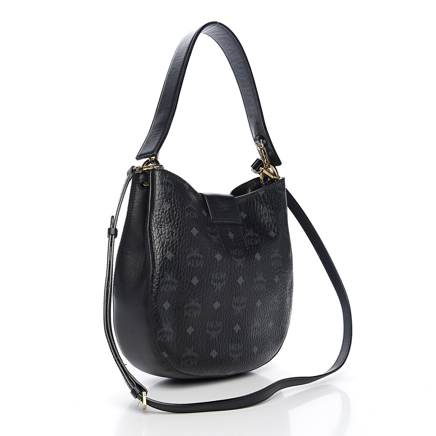 MCM Visetos Medium Patricia Hobo Black 2 of 12