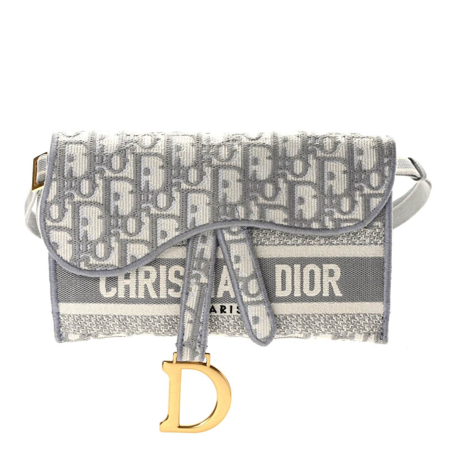 Christian Dior Oblique Saddle Belt Bag Grey 1 of 9