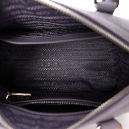 Prada Saffiano Lux Top Handle Crossbody Bag Glicine 5 of 10