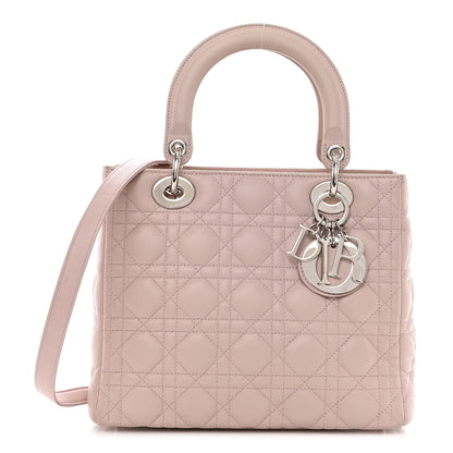 Christian Dior Lambskin Cannage Medium Lady Dior Light Pink 1 of 11