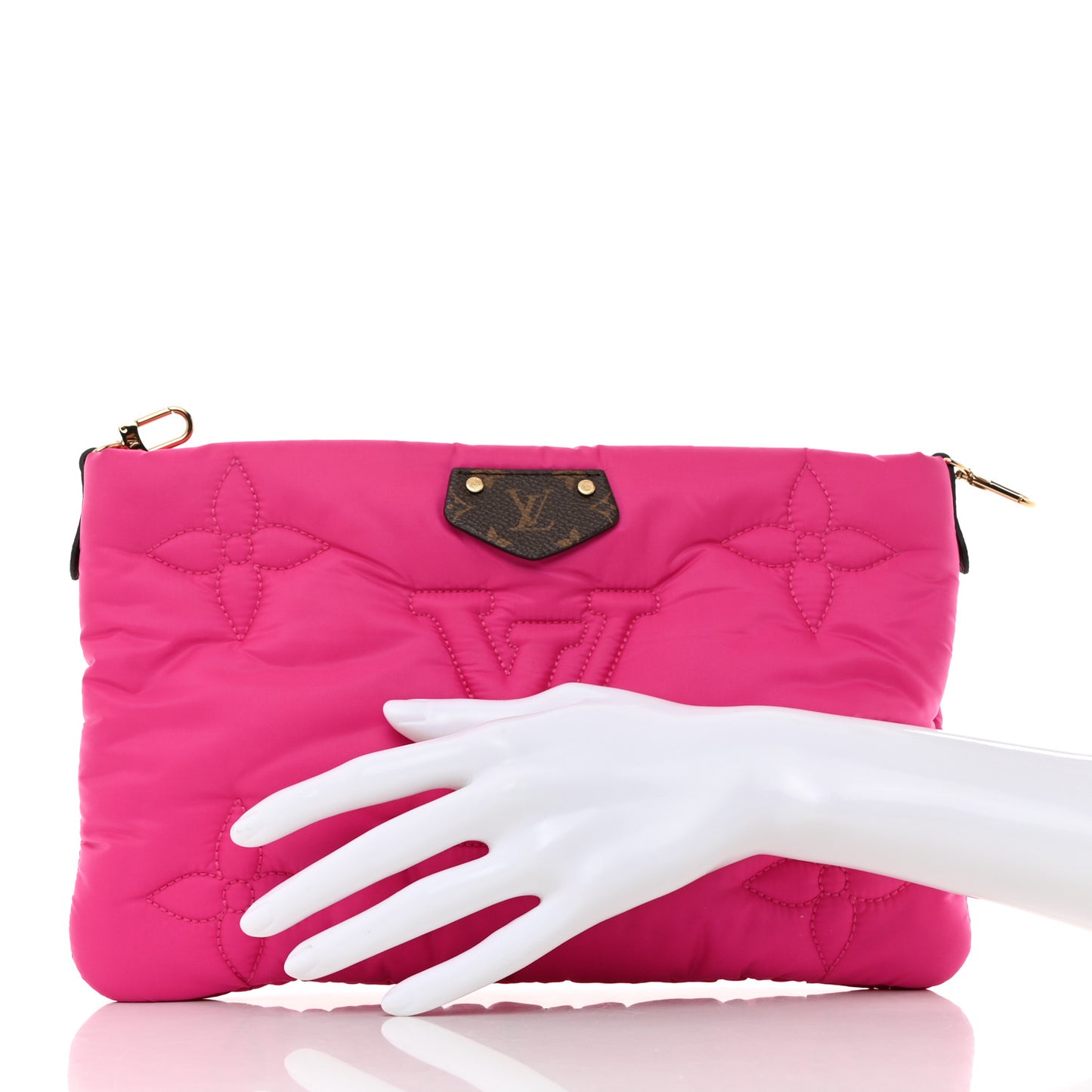 Econyl Monogram Pillow Maxi Multi Pochette Accessories Mini Pochette Fuchsia