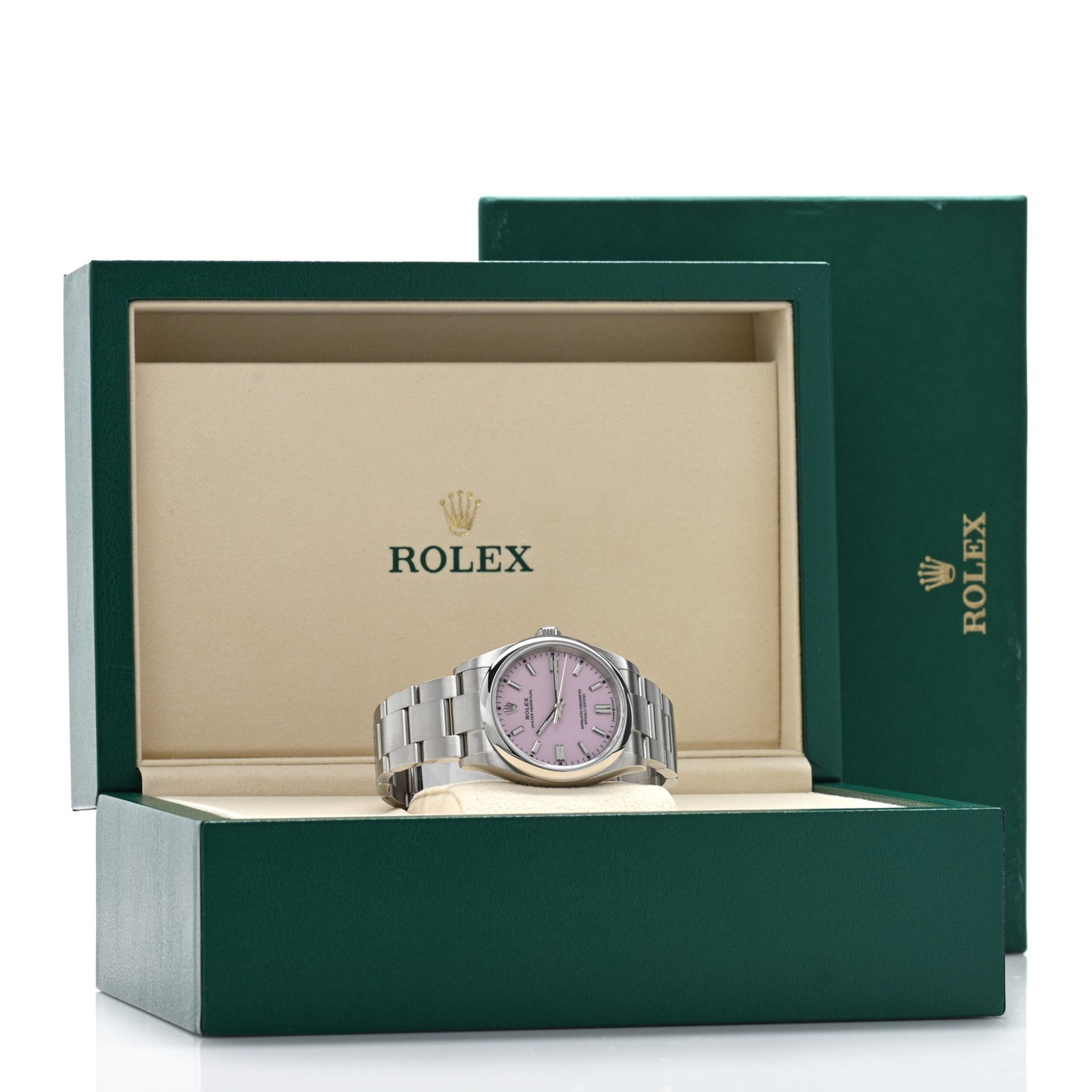 Stainless Steel 36mm Oyster Perpetual Watch Candy Pink 126000